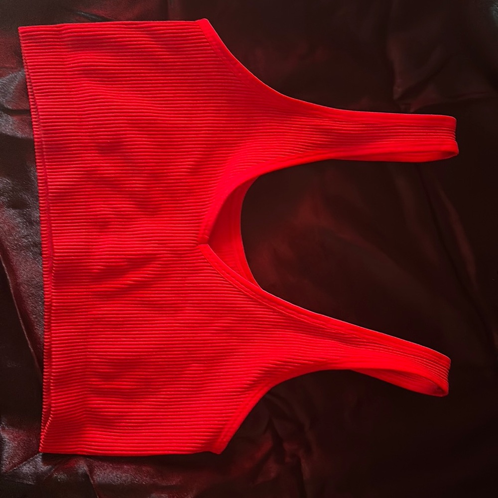 Red mini Cropped Tank top